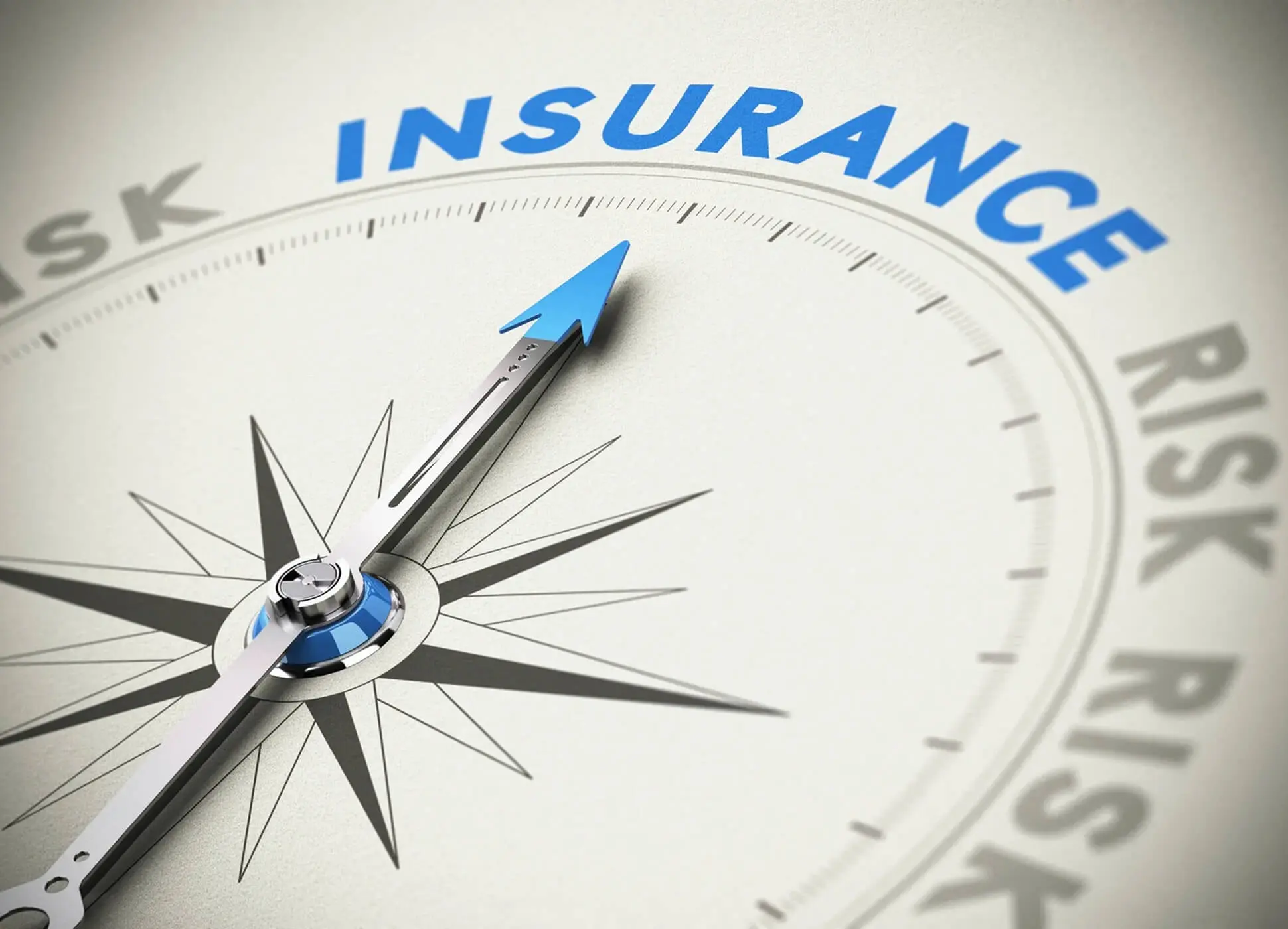 Compass needle pointing to the word 'INSURANCE'.